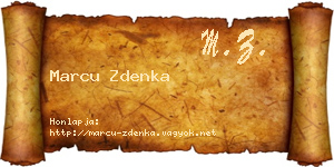 Marcu Zdenka névjegykártya